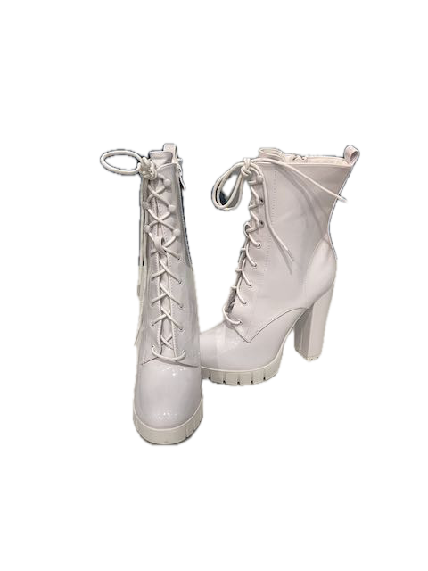 White Heel Boot