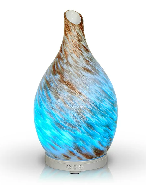 Rotating Lightup Glass Diffuser by Aromar