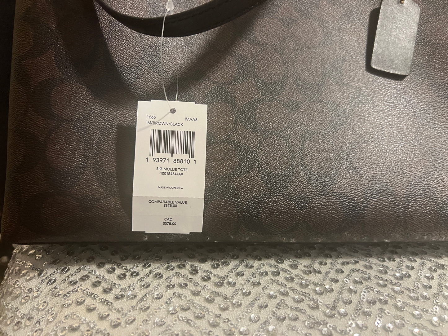 Coach Mollie Tote In Signature Canvas Brwn/Black