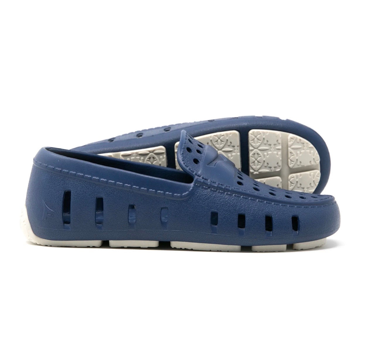 Kids Floafers Navy & White