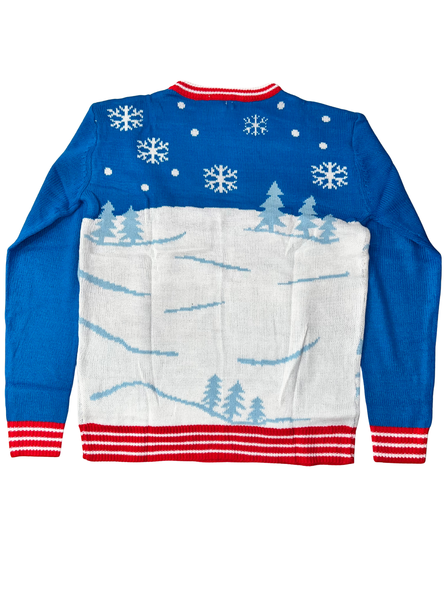 Unisex Light Santa Skating Naked Funny Christmas Sweater