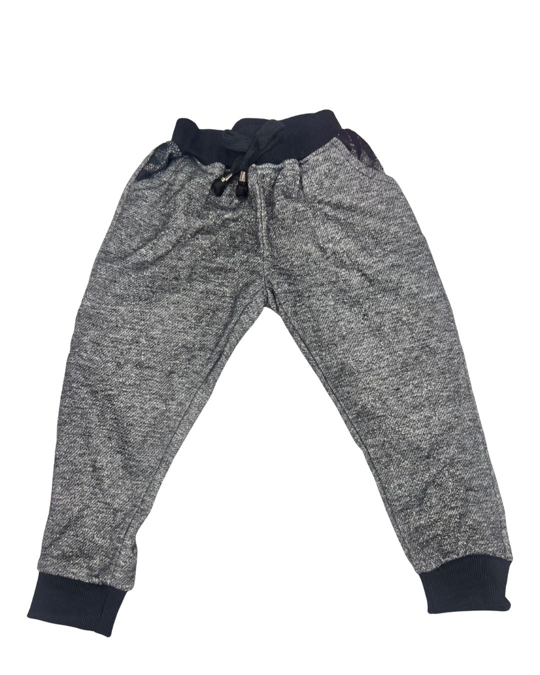 Girls 2 Piece Jogger Set Black & Grey