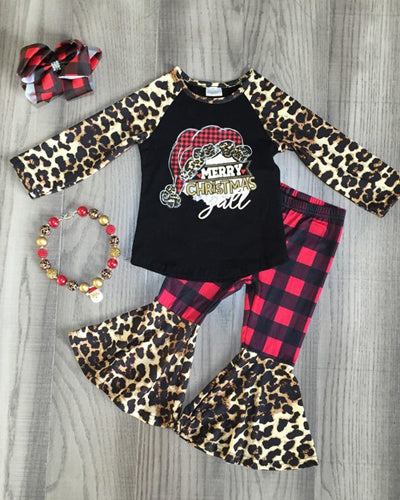 Christmas Santa Long-Sleeved 2 Piece Set Kids