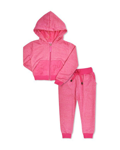 Girls 2 Piece Jogger Set Pink