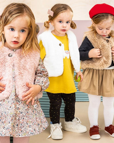 Pimpollo Kids Faux Fur Vest for Girls - Light Pink