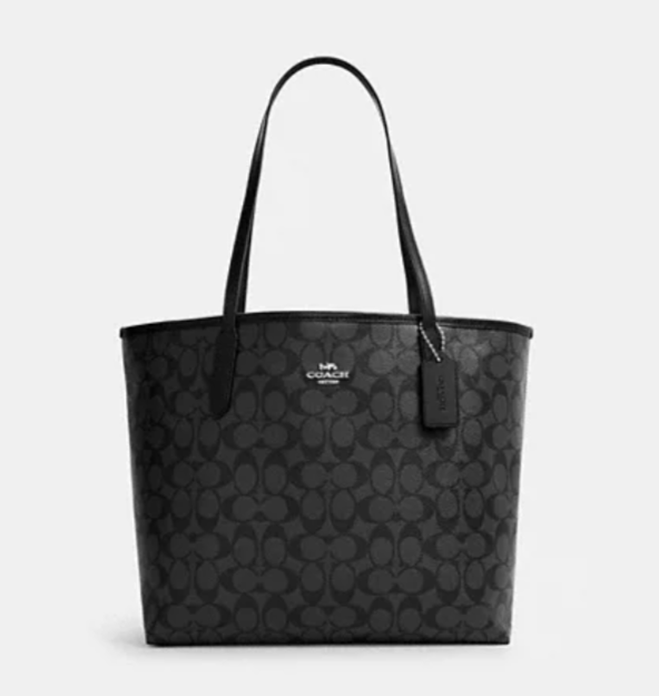 Coach City Tote In Signature Canvas