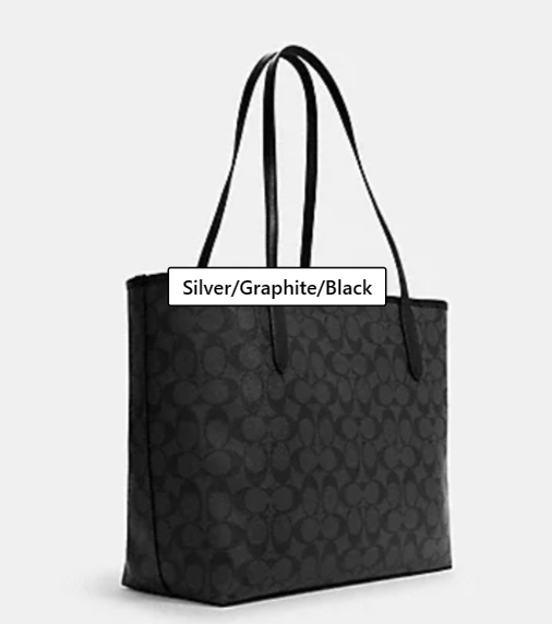 Coach City Tote In Signature Canvas