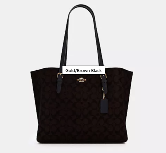 Coach Mollie Tote In Signature Canvas Brwn/Black