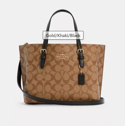 Coach Mollie Tote In Signature Canvas Khaki/Brwn