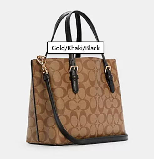 Coach Mollie Tote In Signature Canvas Khaki/Brwn