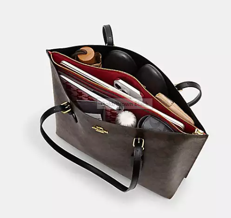 Coach Mollie Tote In Signature Canvas Khaki/Brwn