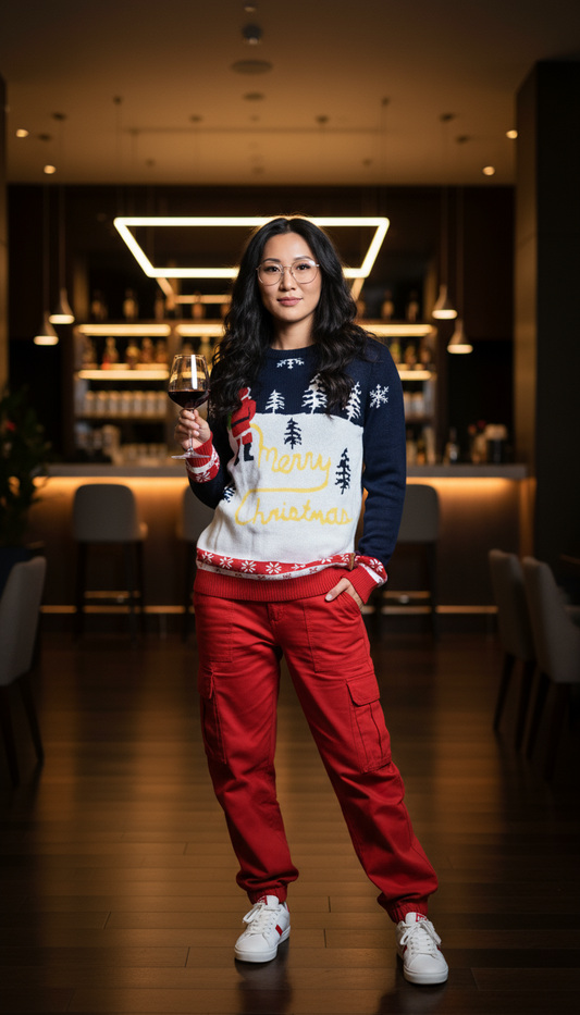 Unisex Santa Peeing Funny Christmas Sweater