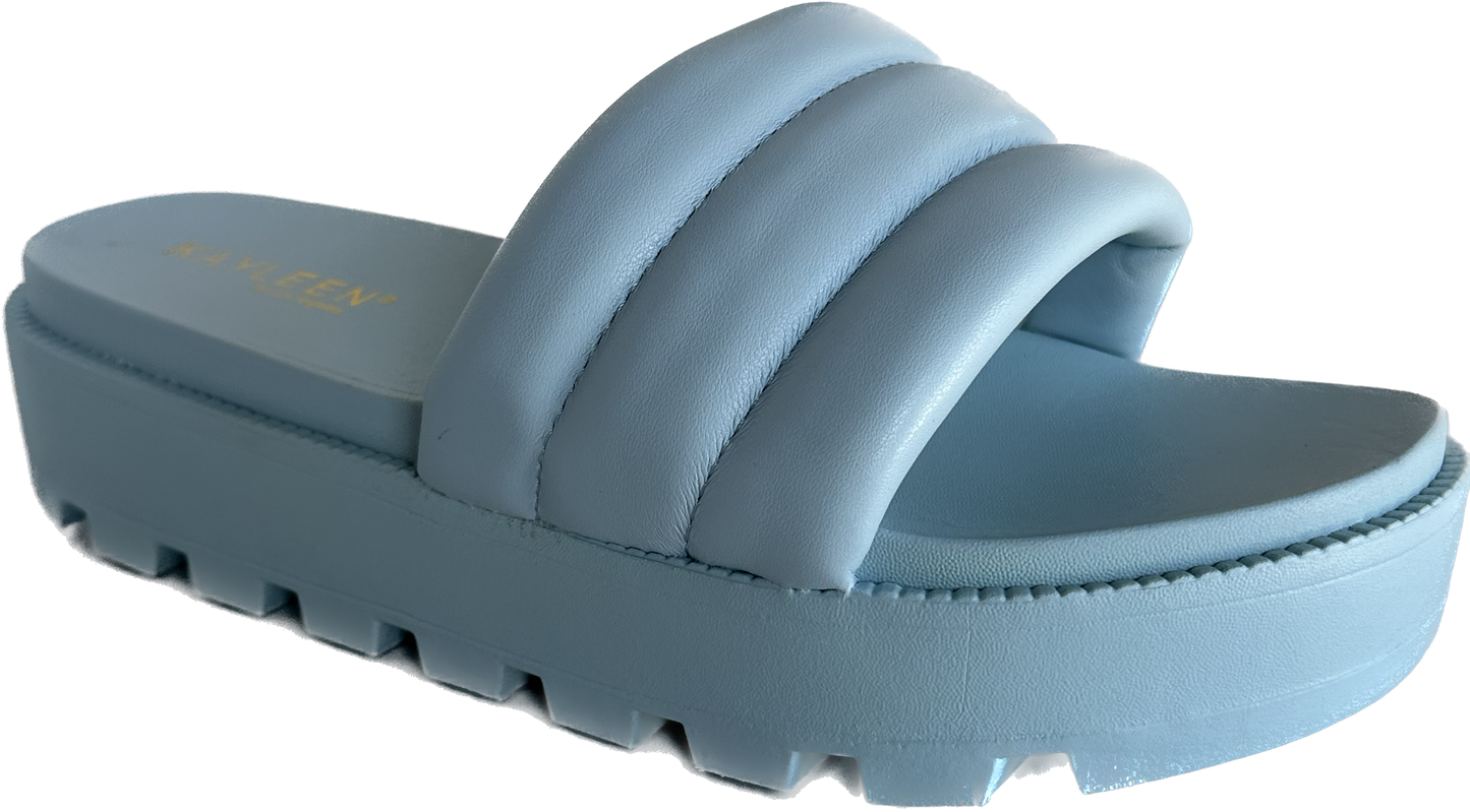 Super Comfy Platform Sandal Blue