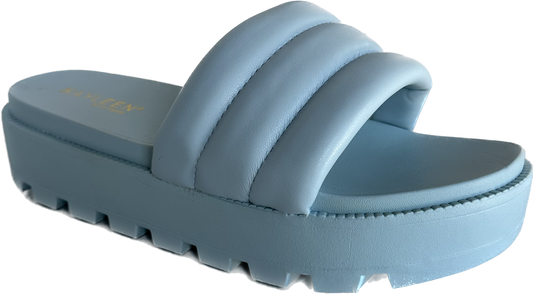 Super Comfy Platform Sandal Blue