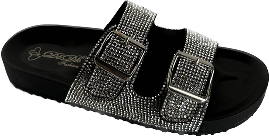 Ahana Rhinestone Sandal Black