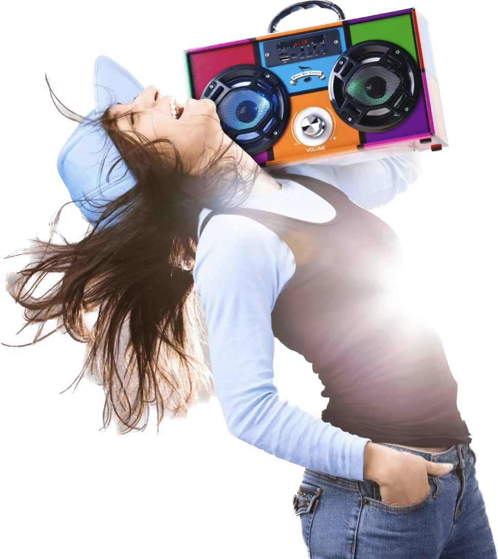 Wireless Retro Mini Boombox with LED Bluetooth Speaker