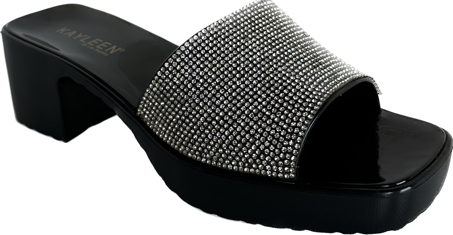 Sexy Rhinestone Kitten Heel