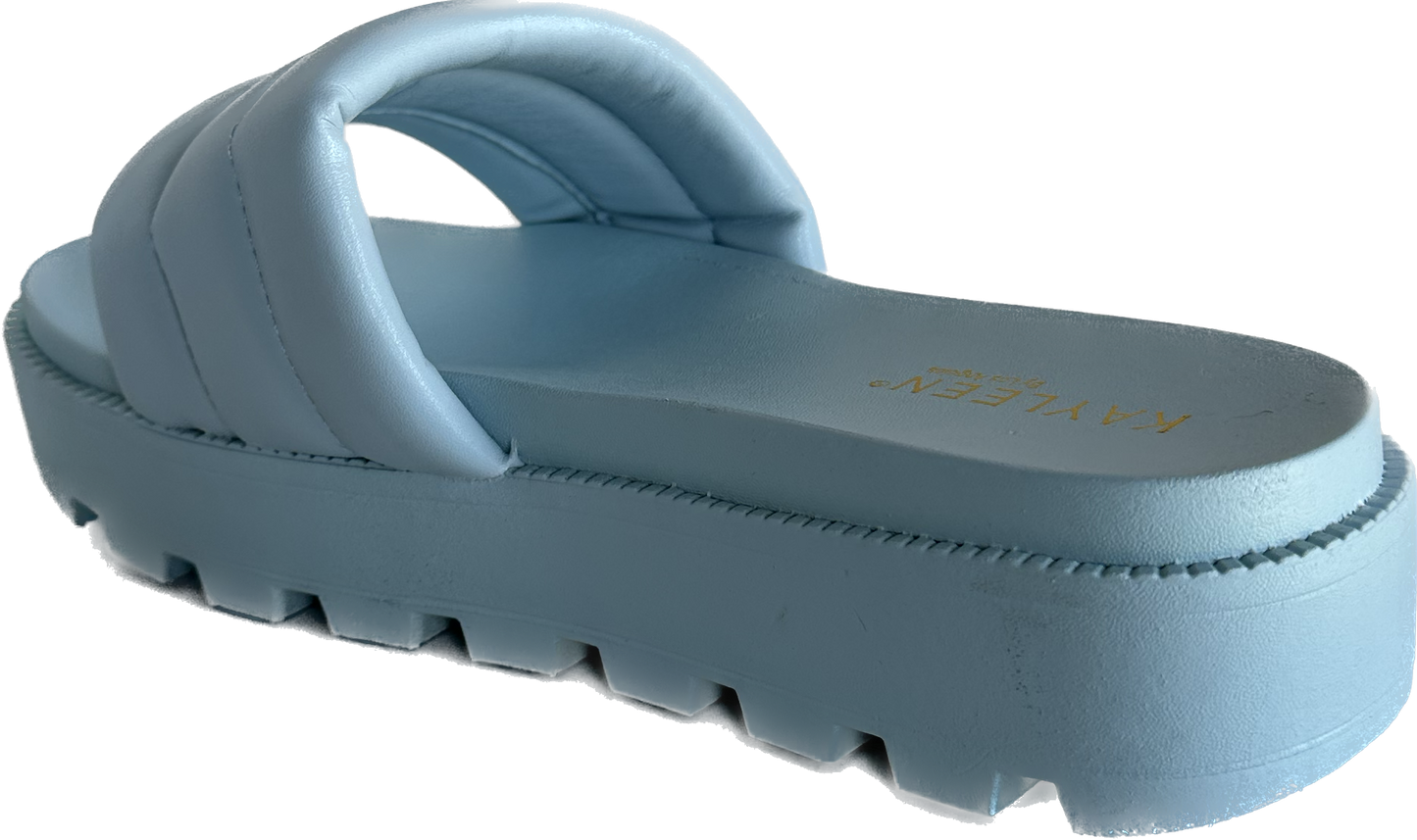 Super Comfy Platform Sandal Blue