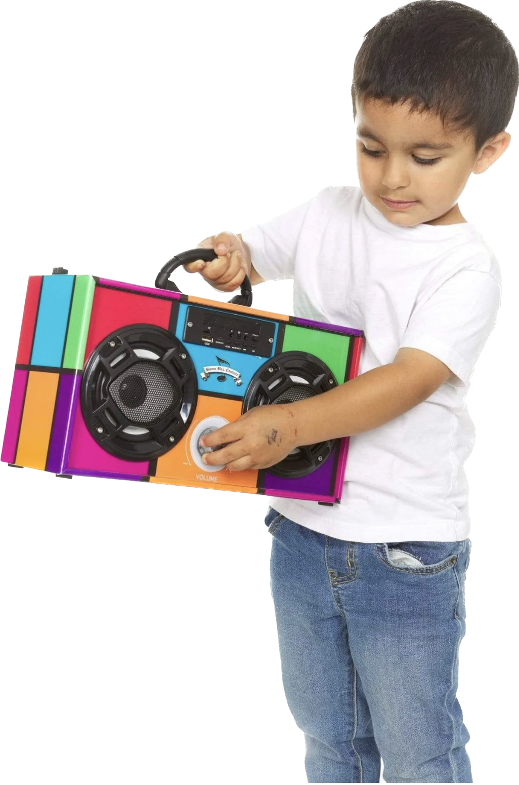 Wireless Retro Mini Boombox with LED Bluetooth Speaker